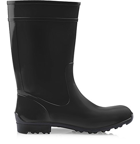 Ladeheid Botas de Agua Antideslizantes en PVC Mujer LA-967 (Negro/Negro, 39 EU)