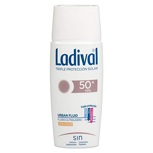 Ladival Urban Fluid Protector Solar con Color - Oil Free - FPS 50+, 50 ml