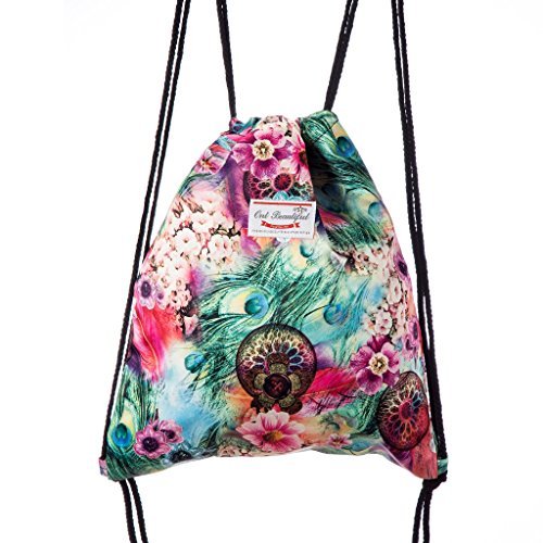 Lady Donovan - bolso impreso bolsa de yute bolsa de deporte bolsa de yute Hipster - prado de flores