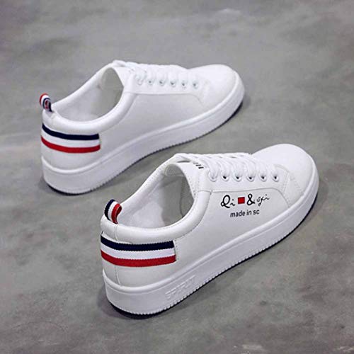 Lady White Shoes Cuero de PU Low-Top Ligero Plano Estilo Simple Estilo Dulce Punta Redonda Verano Otoño Casual Zapatillas