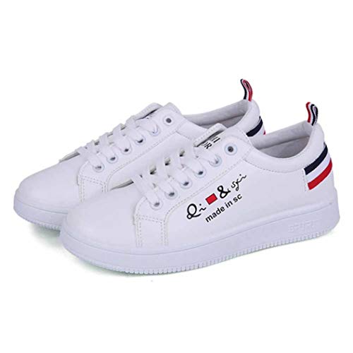 Lady White Shoes Cuero de PU Low-Top Ligero Plano Estilo Simple Estilo Dulce Punta Redonda Verano Otoño Casual Zapatillas