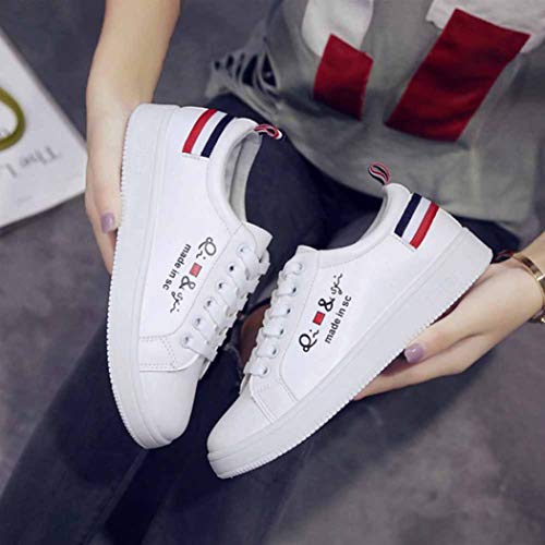 Lady White Shoes Cuero de PU Low-Top Ligero Plano Estilo Simple Estilo Dulce Punta Redonda Verano Otoño Casual Zapatillas