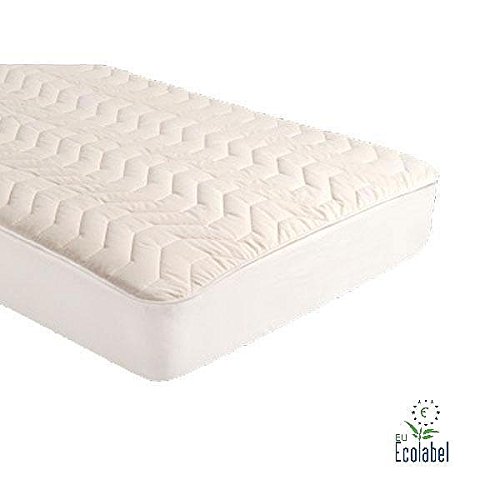 LAGARTERANA Protector CUBRECOLCHÓN ECOLÓGICO Y Acolchado (para Cama 150x190 cm.)