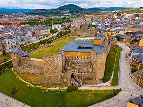 Lais Puzzle Ponferrada con el Castillo templario, España 1000 Piezas