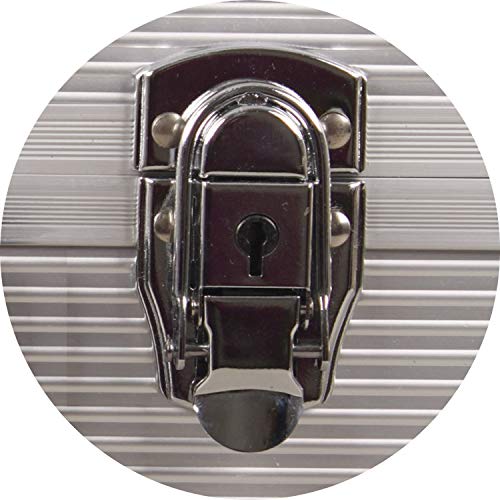 Lakot L-80-003, Maleta de aluminio para herramientas (16 x 26 x 33.5 cm), color plata