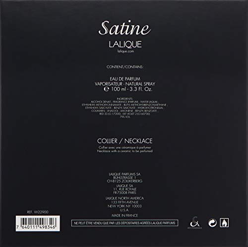 Lalique Satine Eau de Parfum y collar Set de regalo para ella, 100 ml