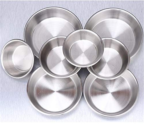 LALLing Plato Kimchi de Acero Inoxidable 304 Plato Tazón Salsa Barbacoa Plato Organizador de Almacenamiento Bandejas Plato Snacks Caja de condimento Plano Vajilla