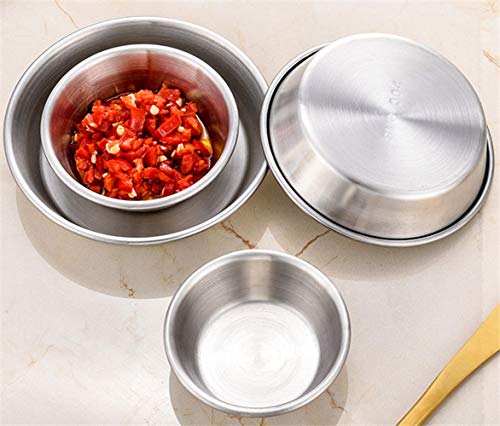 LALLing Plato Kimchi de Acero Inoxidable 304 Plato Tazón Salsa Barbacoa Plato Organizador de Almacenamiento Bandejas Plato Snacks Caja de condimento Plano Vajilla