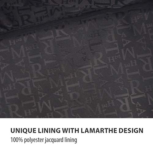 LAMARTHE PARIS - Cartera elegante, cuero, para las mujeres, con mucho espacio para las tarjetas, de color rojo