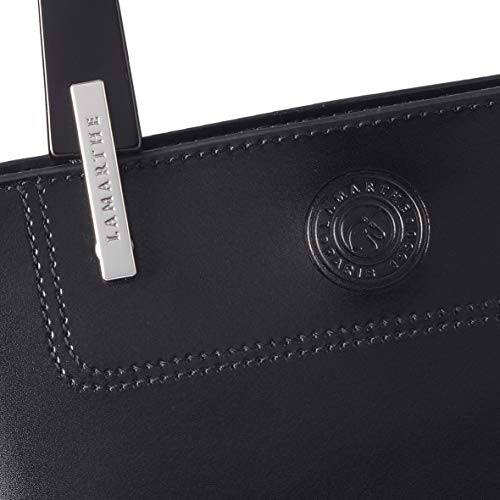 Lamarthe Portofino - Bolso de mano, Negro (Negro ), (L) 25 x (H) 23 x (P) 12 cm