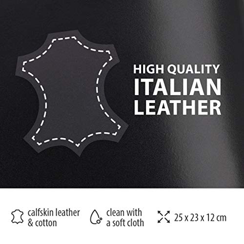 Lamarthe Portofino - Bolso de mano, Negro (Negro ), (L) 25 x (H) 23 x (P) 12 cm