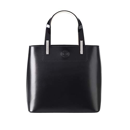 Lamarthe Portofino - Bolso de mano, Negro (Negro ), (L) 25 x (H) 23 x (P) 12 cm