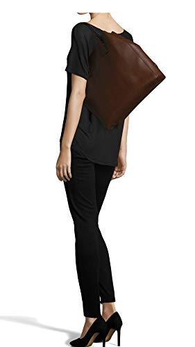 Lamarthe Sac Space Saffiano GP102U - Bolso de mano para mujer (altura x anchura x profundidad): 29 x 27 x 10 cm, color Marrón, talla Medium