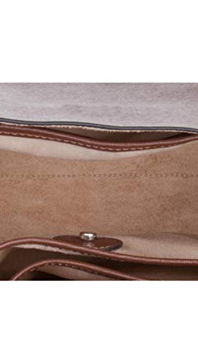 Lamarthe Sac Space Saffiano GP102U - Bolso de mano para mujer (altura x anchura x profundidad): 29 x 27 x 10 cm, color Marrón, talla Medium