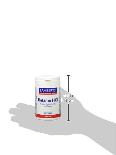 Lamberts Betaína HCl 324mg Pepsina 5mg - 180 Tabletas
