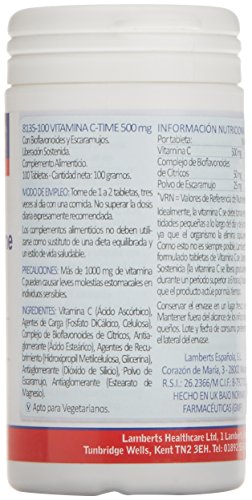 Lamberts Vitamina C 500 mg - 100 Tabletas