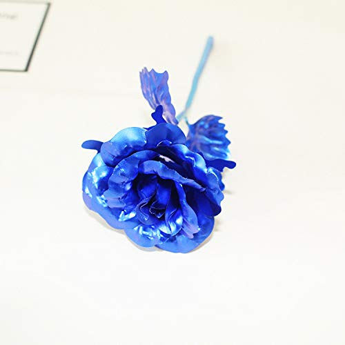 Lámina De Oro De 24 Quilates Oro Rosa Oro Rosa Chapado En Oro Rosa Flor De Papel De Oro Rosa Tanabata Caja De Regalo De San Valentín con Flor, Oro (18 Cm)