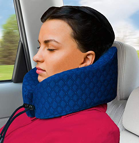 lamp Viaje Suave Almohada de Espuma de Memoria óptima NeckHead y Soporte de Hombro,Blue