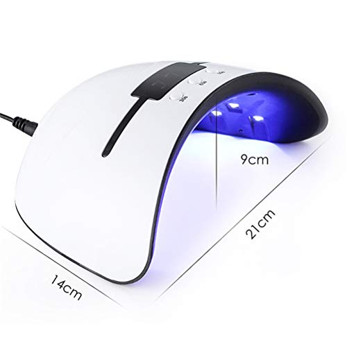 Lámpara 12 LED Uñas,36W Secador UV de Uñas con Temporizador Pantalla LCD, Juego de Belleza del Uñas Profesional de 30s, 60s y 90s