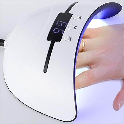 Lámpara 12 LED Uñas,36W Secador UV de Uñas con Temporizador Pantalla LCD, Juego de Belleza del Uñas Profesional de 30s, 60s y 90s