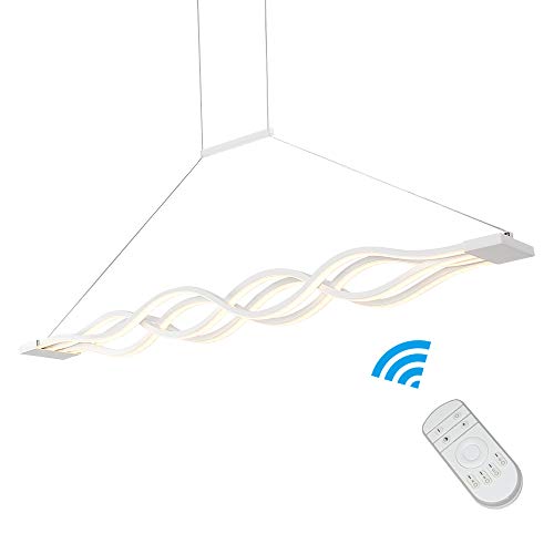 Lámpara colgante LED,Lámpara de techo, Aluminio y PMMA Lámparas de araña moderna,LIUSUN LIULU® ajustable LED Lámpara de salón,Iluminación de techo 3000k-6000k,Regulable,60W