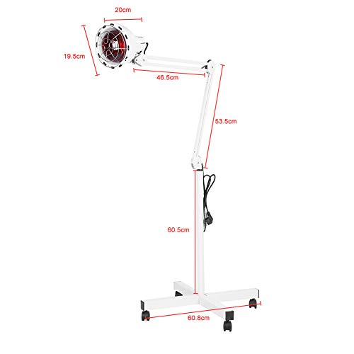 Lámpara de infrarrojos con pie 275 W 220 V, lámpara termoterapia, calentadora, alivio del dolor muscular, espondilosis cervical, ciática
