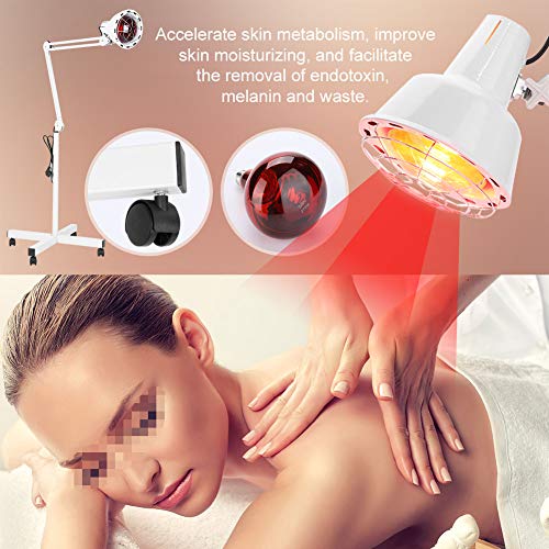 Lámpara de infrarrojos con pie 275 W 220 V, lámpara termoterapia, calentadora, alivio del dolor muscular, espondilosis cervical, ciática