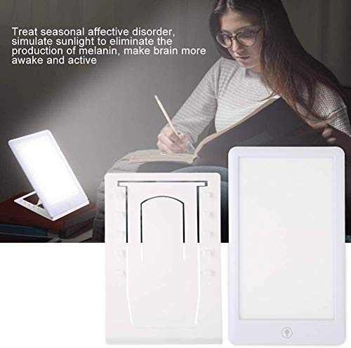 Lámpara de luz diurna, función de memoria, lámpara de terapia de luz contra la depresión, lámpara de luz diurna, simulación de luz de día, con soporte variable y bolsa