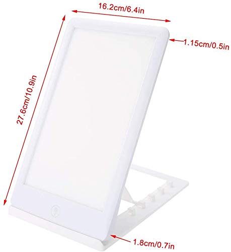 Lámpara de luz diurna, función de memoria, lámpara de terapia de luz contra la depresión, lámpara de luz diurna, simulación de luz de día, con soporte variable y bolsa