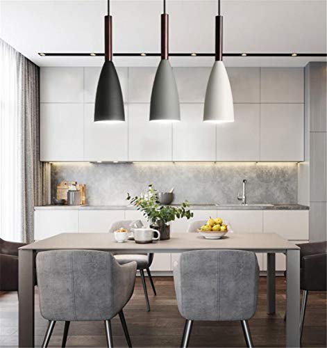 Lámpara de techo para comedor, 3 focos, con casquillo E27, lámpara de mesa de comedor, lámpara de techo de tres focos, lámpara de techo para comedor, altura regulable 120 cm