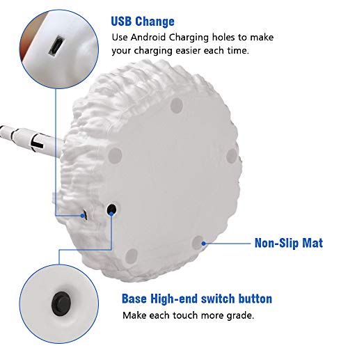 Lámparas de naves espaciales de impresión 3D con USB,recargable,luz nocturna,simulación de lanzamiento,llama,festivales,ideas de regalo para amantes del espacio, niños y adolescentes Cohete, 8.3 inch