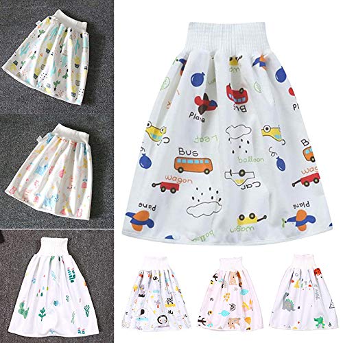 Lanbowo - Falda de pañales para niños, 2 en 1, impermeable, superabsorbente, lavable, antigoteo, lavable, para niños