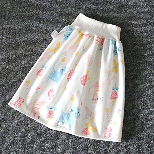 Lanbowo - Falda de pañales para niños, 2 en 1, impermeable, superabsorbente, lavable, antigoteo, lavable, para niños