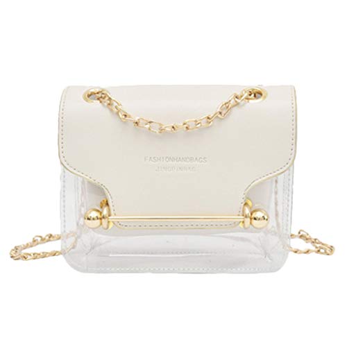 LANSKIRT_Bolsos Bandolera Para Mujer Bolso Cuadrado Transparente de Moda Bolsa de Hombro Bolsas Messenger Cartera de Mano