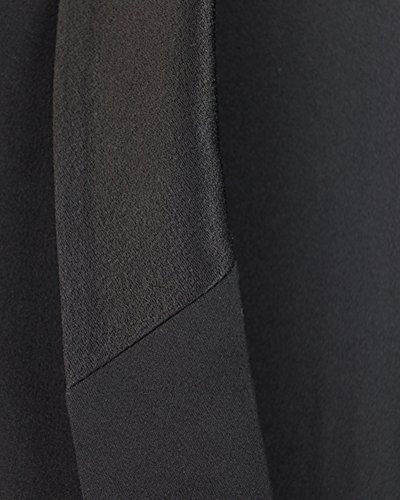 LaoZanA Mujer Elegante Chalecos Gasa Sin Mangas del Trajes Y Blazers Chaqueta Outwear Casual Top Negro L