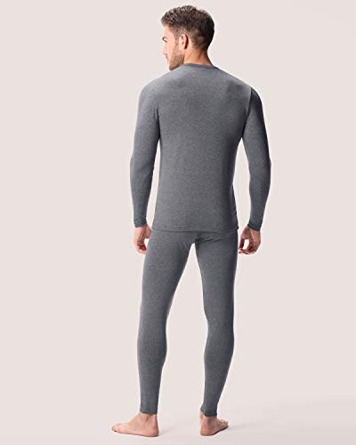 LAPASA Set de Ropa Térmica para Hombre. -Brushed Back Fabric Technique- M11 (M, Gris Oscuro)