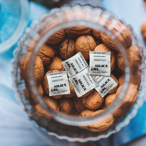 LAPURETE'S® Paquete de 10 Gramos De 25 Paquetes De Gel De Sílice Desecante Deshumidificadores (Regeneración)