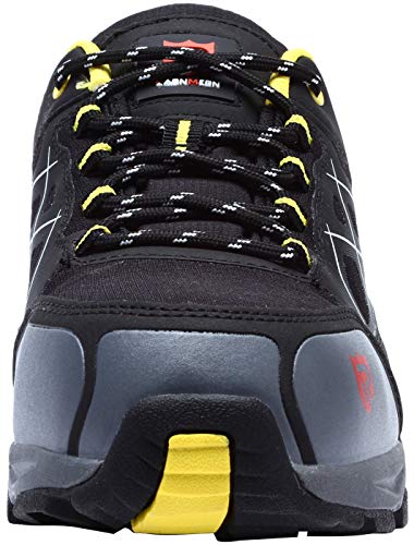 LARNMERN Zapatos de Seguridad para Hombre, Puntas de Acero Antideslizantes SRC Anti-Piercing Zapatos de Trabajo (39 EU Gris)