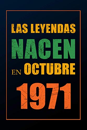 Las Leyendas Nacen En Octubre 1971: Regalo de cumpleaños de 49 años para mujeres cuaderno forrado cuaderno de cumpleaños regalo de cumpleaños para ... regalo de cumpleaños para niñas, tía, novia