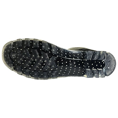 Las señoras para mujer Botas de agua nieve Festival de la Lluvia Wellington Botas punto negro,Tamaño 41 EU