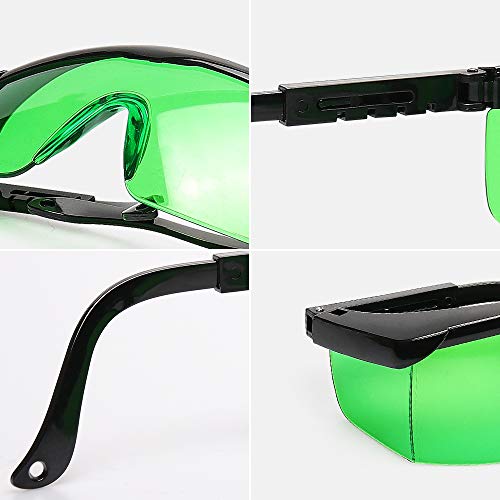 Láser verde Gafas mejoradas-Huepar GL01G Ajustable Gafas para mejorar la seguridad de protección para los ojos para Alineación de nivel láser verde