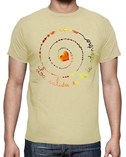 latostadora - Camiseta, Manga Corta, Blanco, para Hombre Crema S