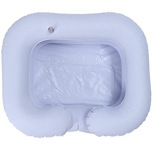Lavabo inflable de PVC para baño o lavado, plegable, portátil, para personas mayores, embarazadas, pacientes postquirúrgicos, inflado, seguro y cómodo, lavabo plegable