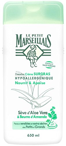 Le Petit Marseillais Crema de Ducha Enriquecido con Aloe Vera botella Sap hipoalergénico/Mantequilla de Almendras de 650 ml