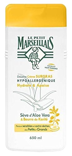 Le Petit Marseillais ducha & baño surgras hipoalergénico Hydrate & Apaise "Savia de Aloe Vera & Karité 650 ml (lote de 2)