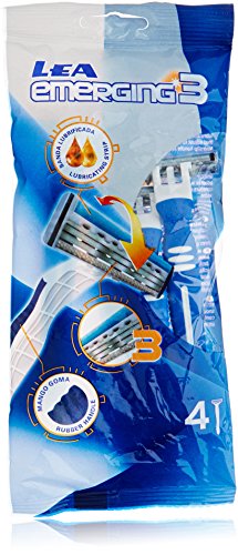 Lea Emerging3 Maquinilla de Afeitar Desechable 3 Filos - 4 Unidades