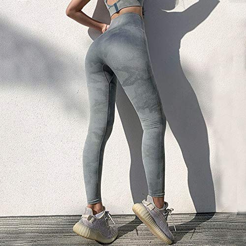 Leggings Seamless Women Leggings Fitness High Waist Push Up Camouflage Print Ankle Length Spandex Legging Casual Femme Leggings L Green