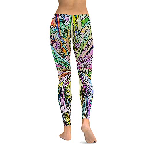 Leggins Mujer Fitness Mallas Gimnasio Pilates, Yoga Pantalones Moda for Mujer Abstracta Digital Imprime Polainas Flacas de Moda de Las Mujeres Operando Pantalones Entrenamiento de la Gimnasia Pilates