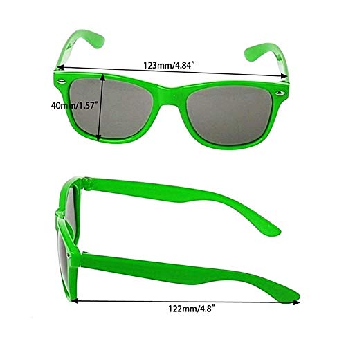 Legisdream Gafas de sol para niños 4 6 8 10 años clásico lentes negras montura verde uv 400 idea de regalo de Navidad y cumpleaños
