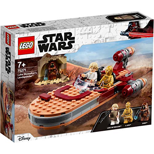 LEGO Star Wars - Speeder Terrestre de Luke Skywalker, Juguete de Construcción de la Película Guerra de las Galaxias, Incluye Minifiguras de Luke y C-3PO (75271)